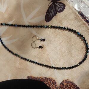 Swarovski crystal necklace and earrings